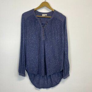 Lucky Brand Blue Lace Top